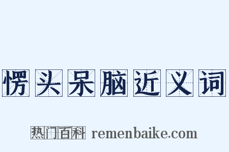 愣头呆脑近义词是什么意思的图片